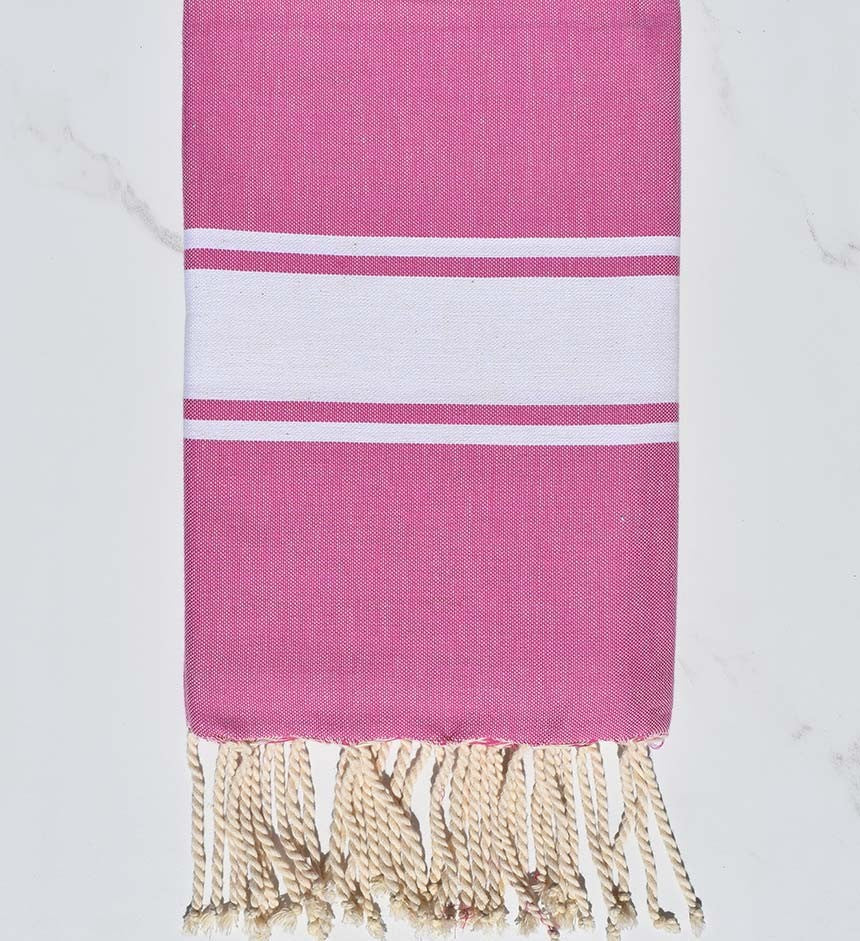 Serviette de plage Plate rose Orchidée Fouta Tunisia - 1
