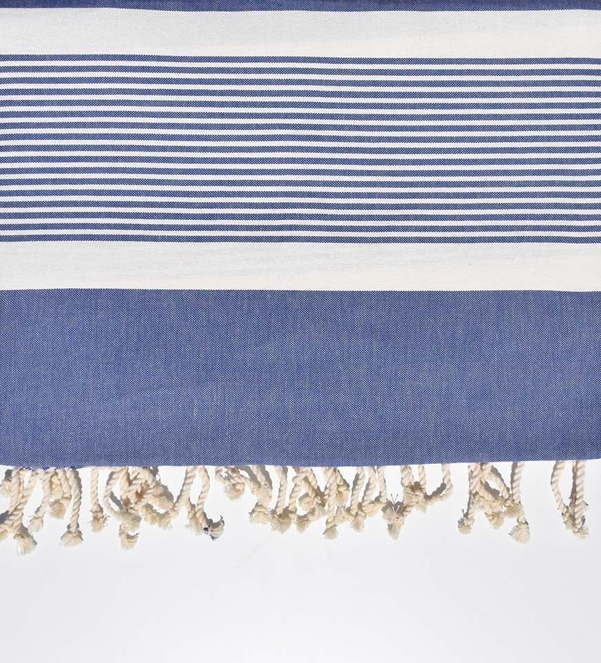 Jeté bleu jean pale 2m*2.80m Fouta Tunisia - 3