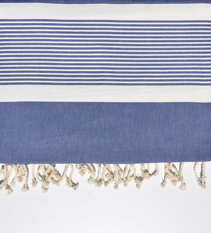 Jeté bleu jean pale 2m*2.80m Fouta Tunisia - 3