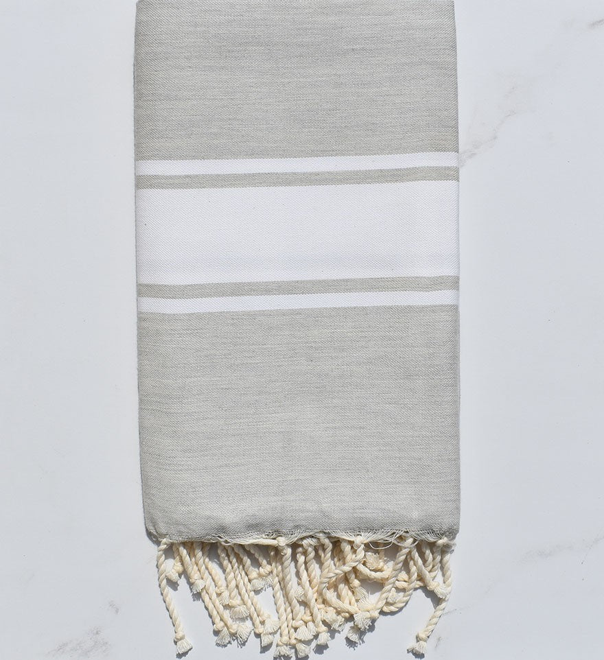 Serviette de Plage gris vert très clair  - 1