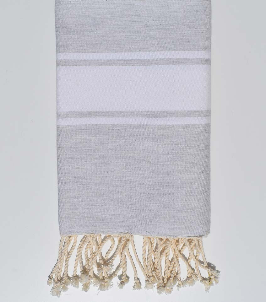 Fouta Plate gris clair Fouta Tunisia - 1