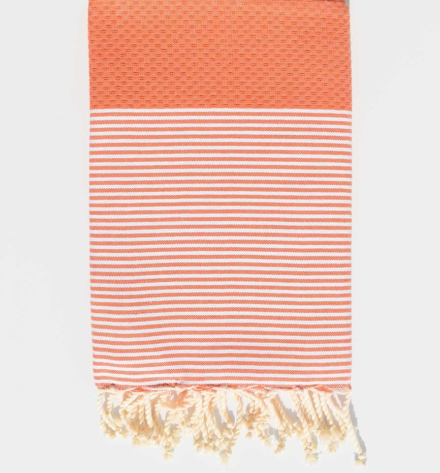 Fouta nid d'abeille tangerine Fouta Tunisia - 2