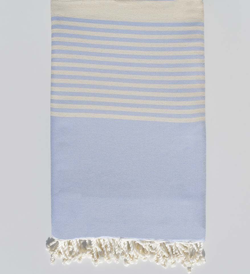 Jeté lavande avec rayures Fouta Tunisia - 1
