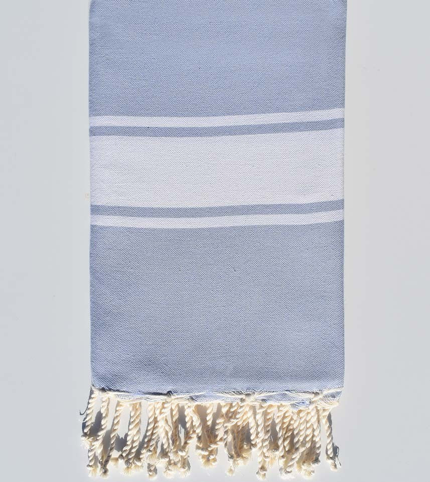 Fouta Plate bleu charrette Fouta Tunisia - 1