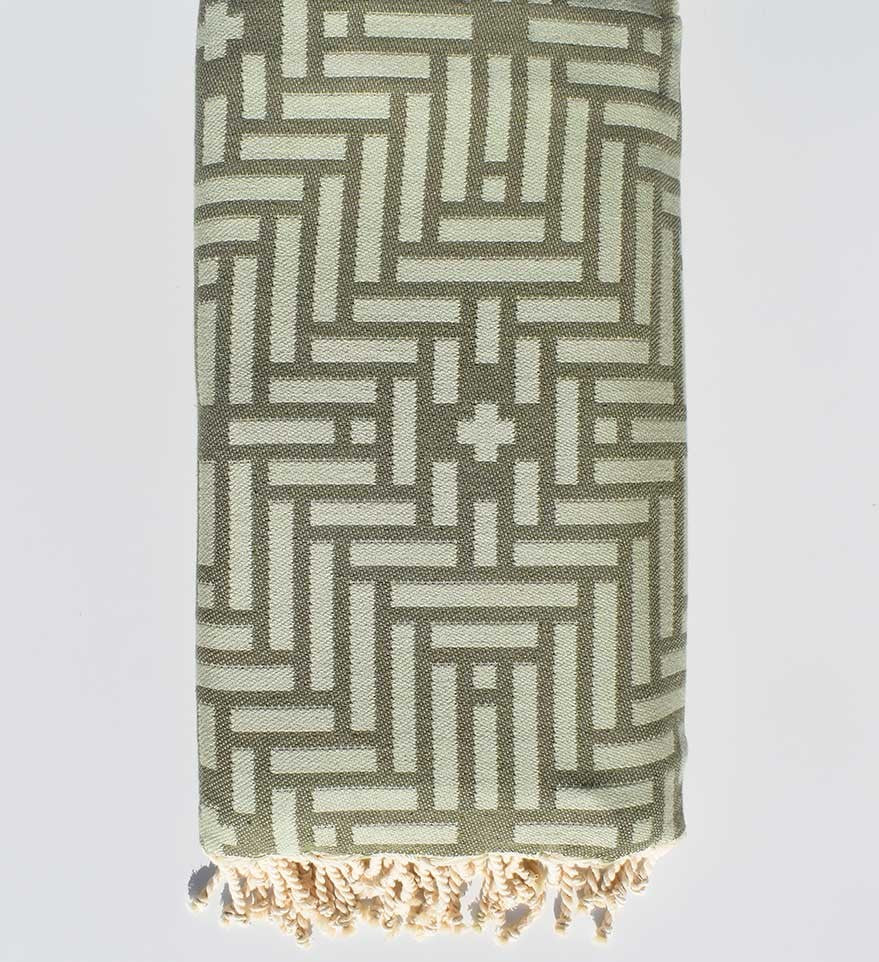 Jeté vert militaire 2.9m*2m  - 1