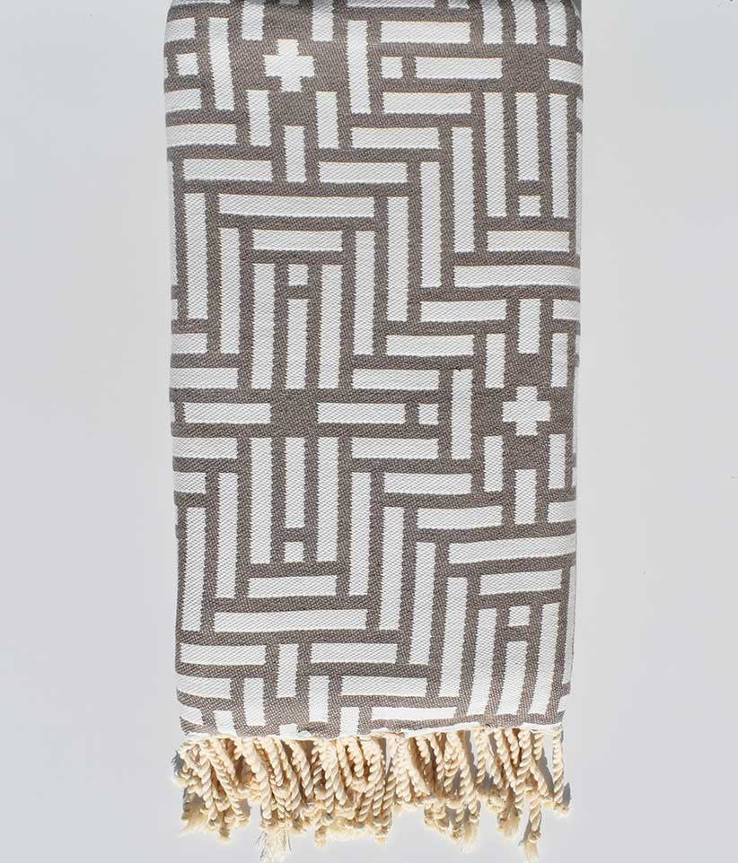 Jeté béige foncé 1.94m*2.8m  - 1