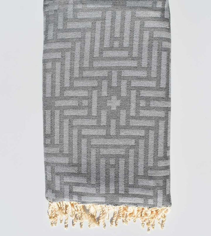 Jeté gris souris 2.9m*2m Fouta Tunisia - 2