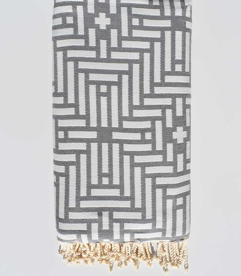 Jeté gris acier 2.80m*1.9m  - 1