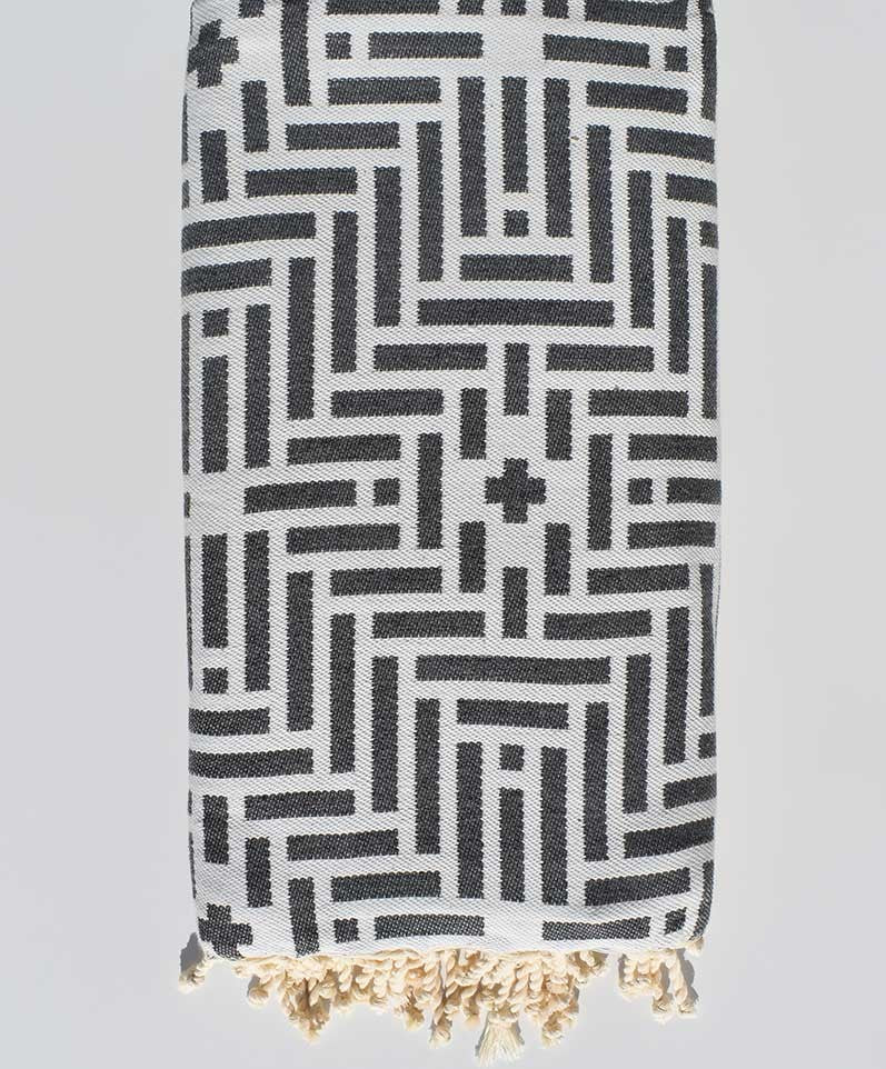 Jeté gris foncé 2.80M*1.9M Fouta Tunisia - 1