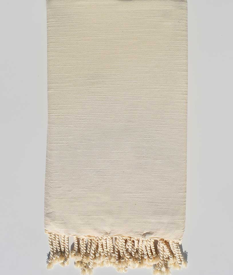 Jeté flammé blanc crème  - 1