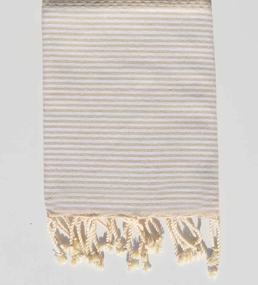 Enfant Nid d'abeille beige Fouta Tunisia - 1