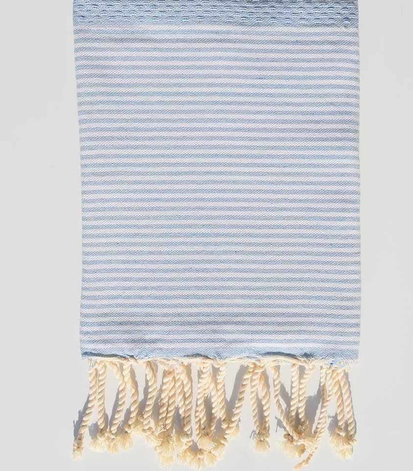 Enfant Nid d'abeille bleu clair Fouta Tunisia - 1