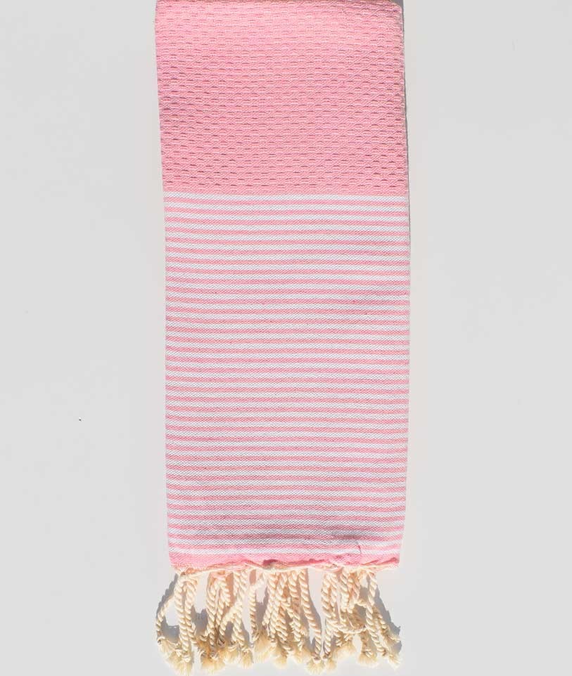 Enfant Nid d'abeille rose clair Fouta Tunisia - 1