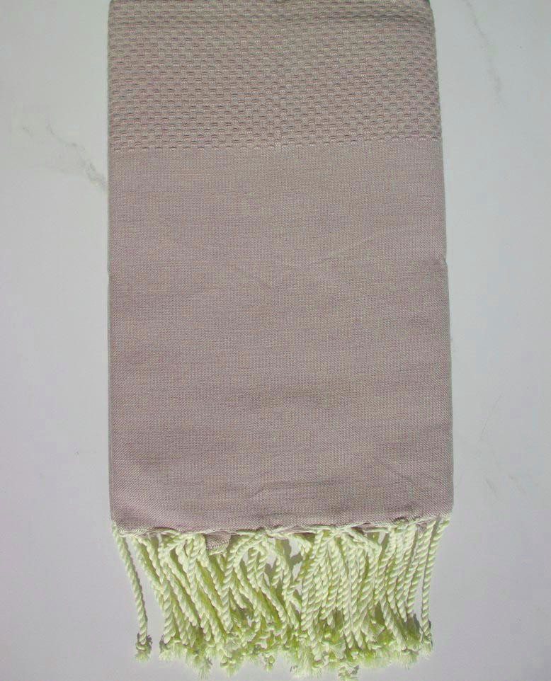 FOUTAnid d'abeille unie rose beige 