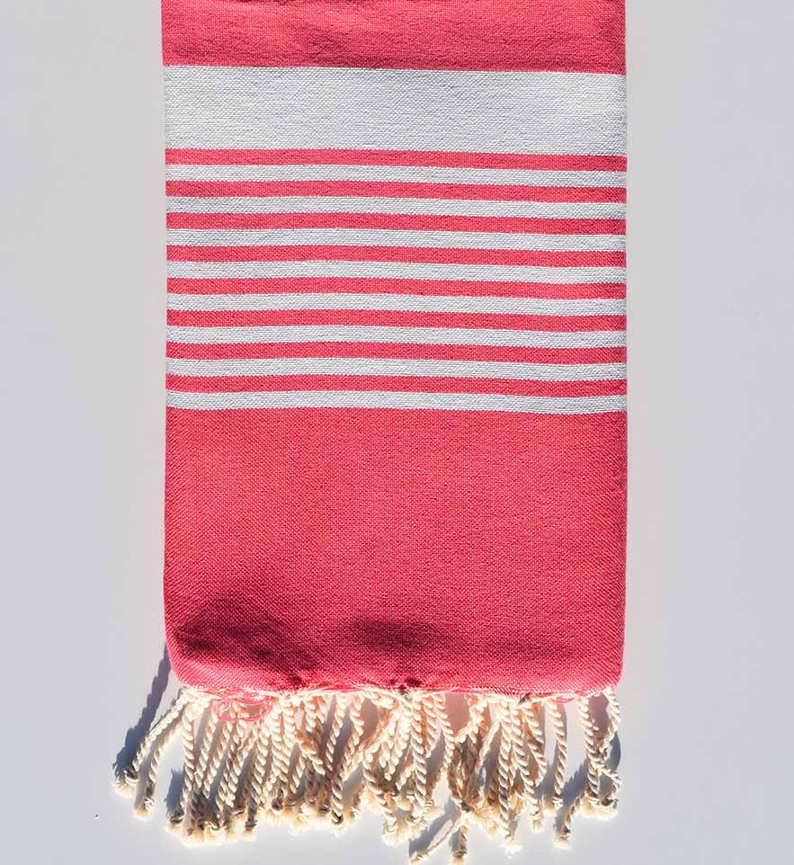 Serviette de plage arthur rose Fouta Tunisia - 1