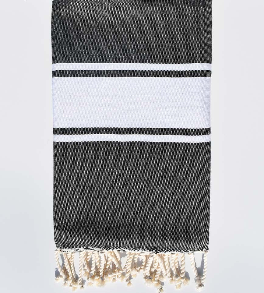 Fouta Plate gris ardoise  - 1