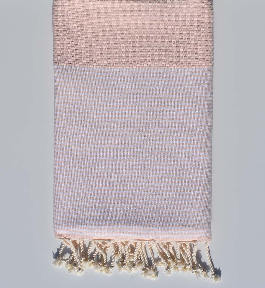 Fouta nid d'abeille bisque Fouta Tunisia - 1