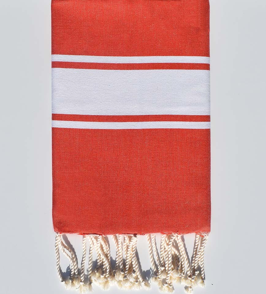 fouta plate rouge cardinal  - 1