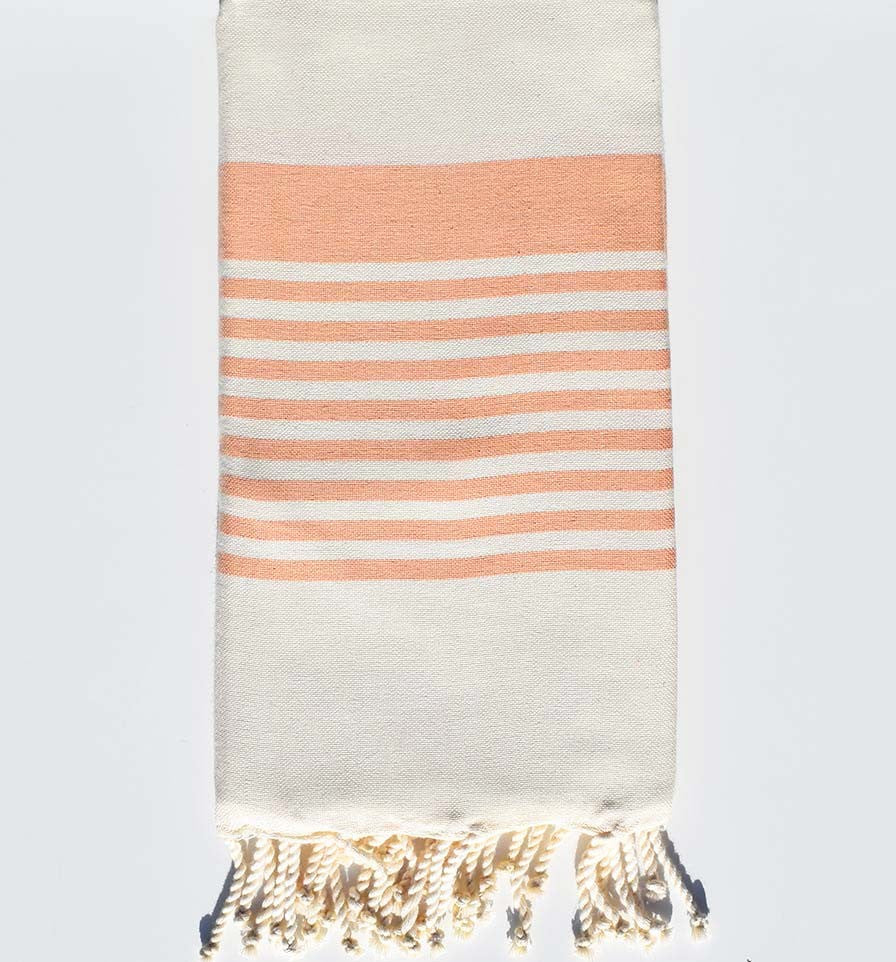 Fouta arthur blanc crème avec rayures Fouta Tunisia - 1