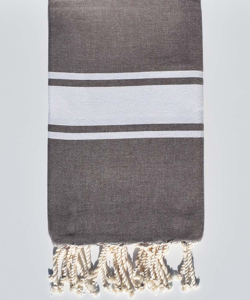 Serviette de Plage Plate mauve Mountbatten Fouta Tunisia - 1