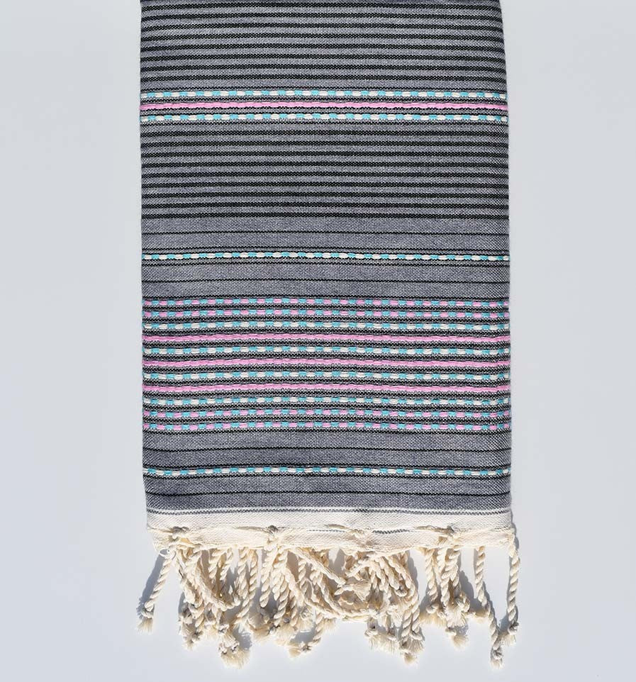Fouta arabesque gris Fouta Tunisia - 1