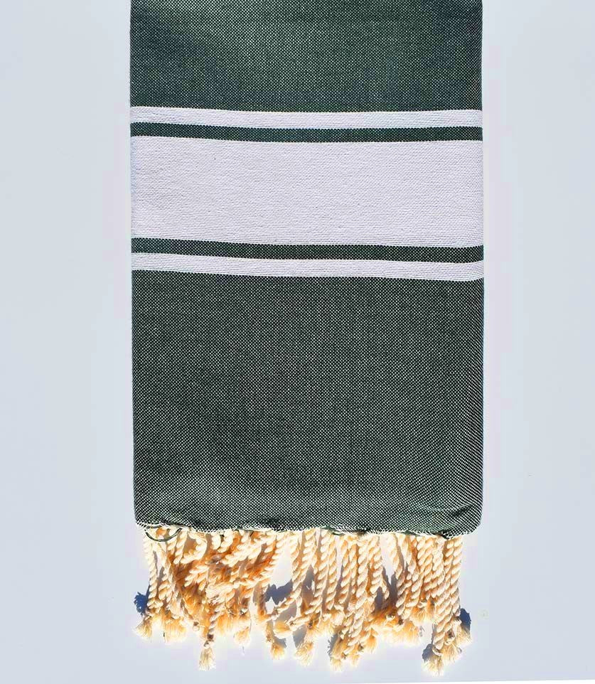 Serviette de plage Plate Vert de chrome Fouta Tunisia - 1