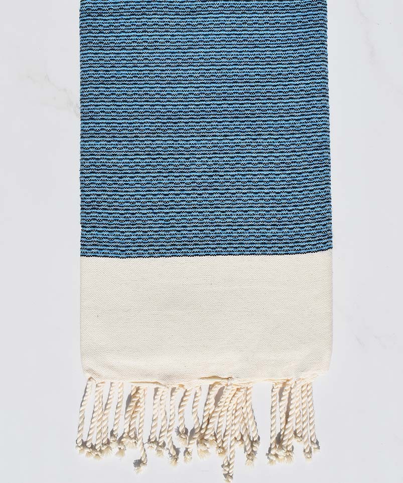 Fouta PIQUE-PIQUE BLEU nuit et bleu Fouta Tunisia - 1