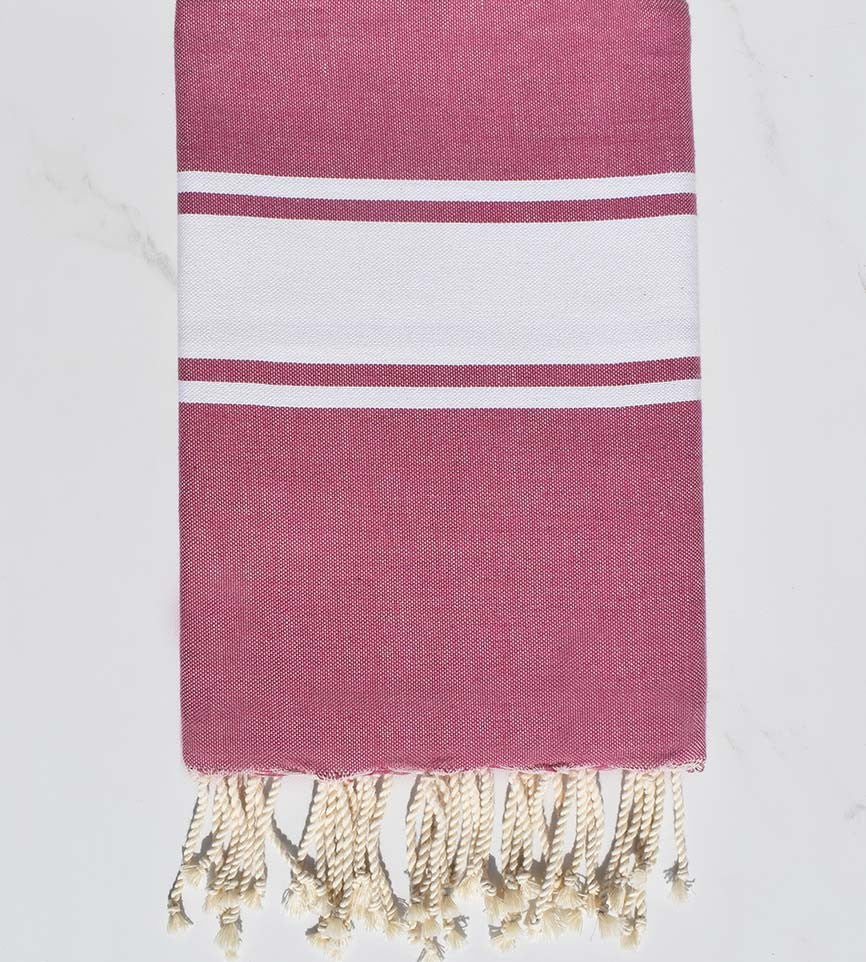 Fouta Plate rose violacé Fouta Tunisia - 1
