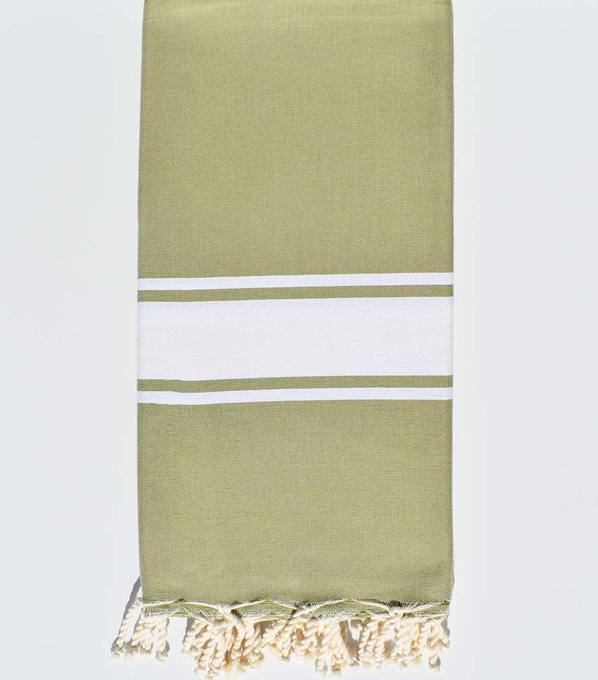 Jeté vert moyen 2m/2m Fouta Tunisia - 1