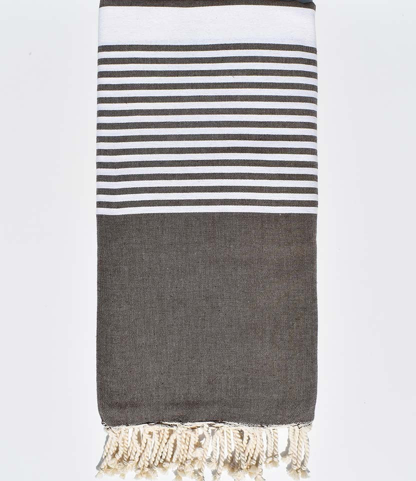 Jeté marron Fouta Tunisia - 1