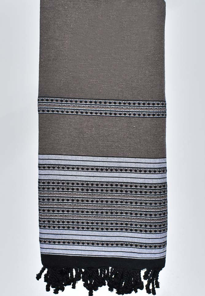 Grande Fouta Arabesque Châtaigne  - 1