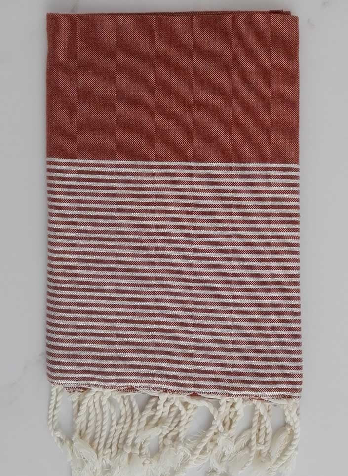 FOUTA Lurex plate acajou 