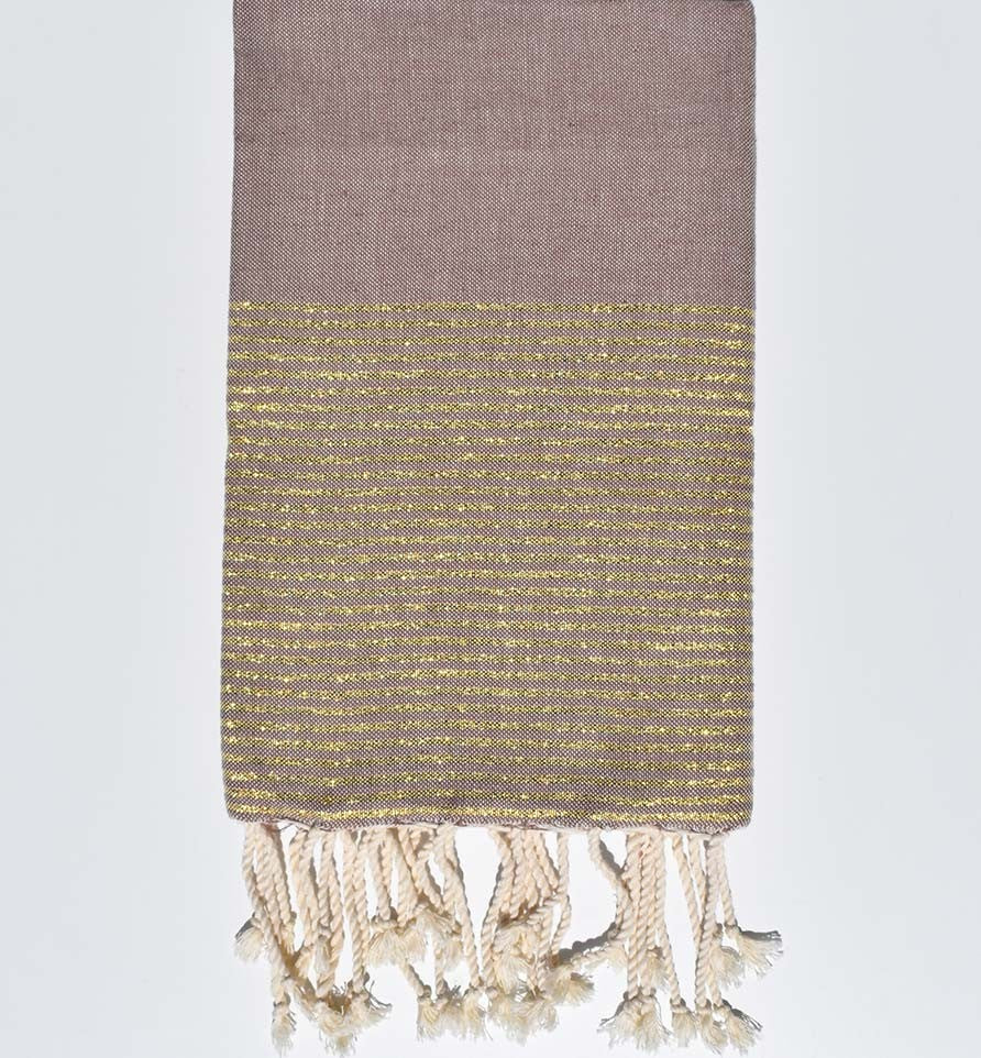 Fouta plate rose mountbatten avec lurex doré Fouta Tunisia - 1