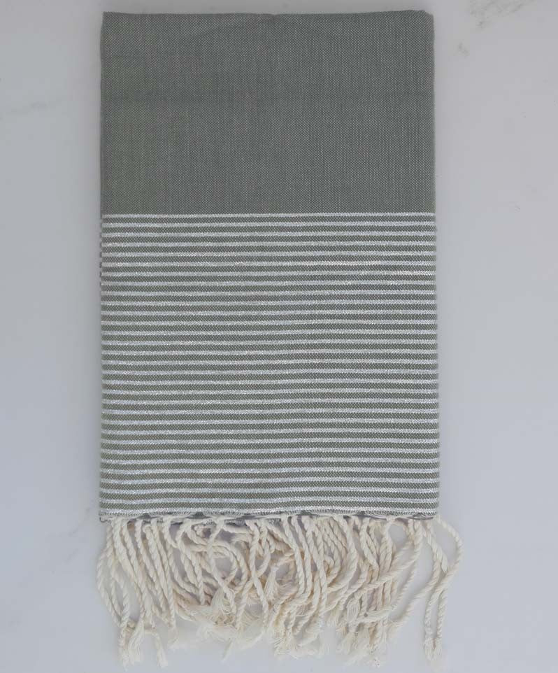 FOUTA Lurex plate gris 