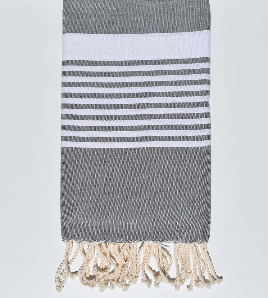 Fouta arthur gris acier Fouta Tunisia - 1