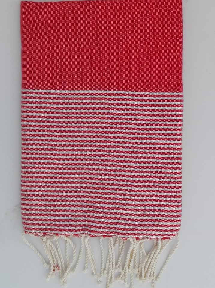 FOUTA Lurex plate rouge 
