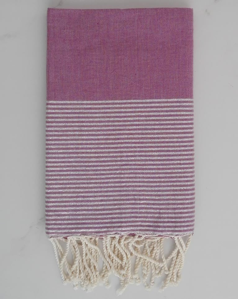 FOUTA Lurex plate mauve 