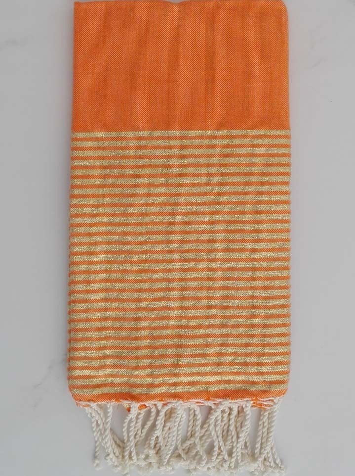 FOUTA Lurex plate orange 