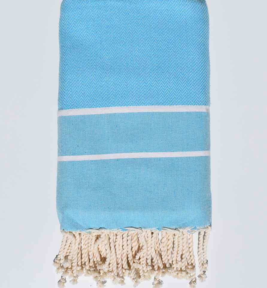 Jeté turquoise foncé 2m*2m Fouta Tunisia - 1