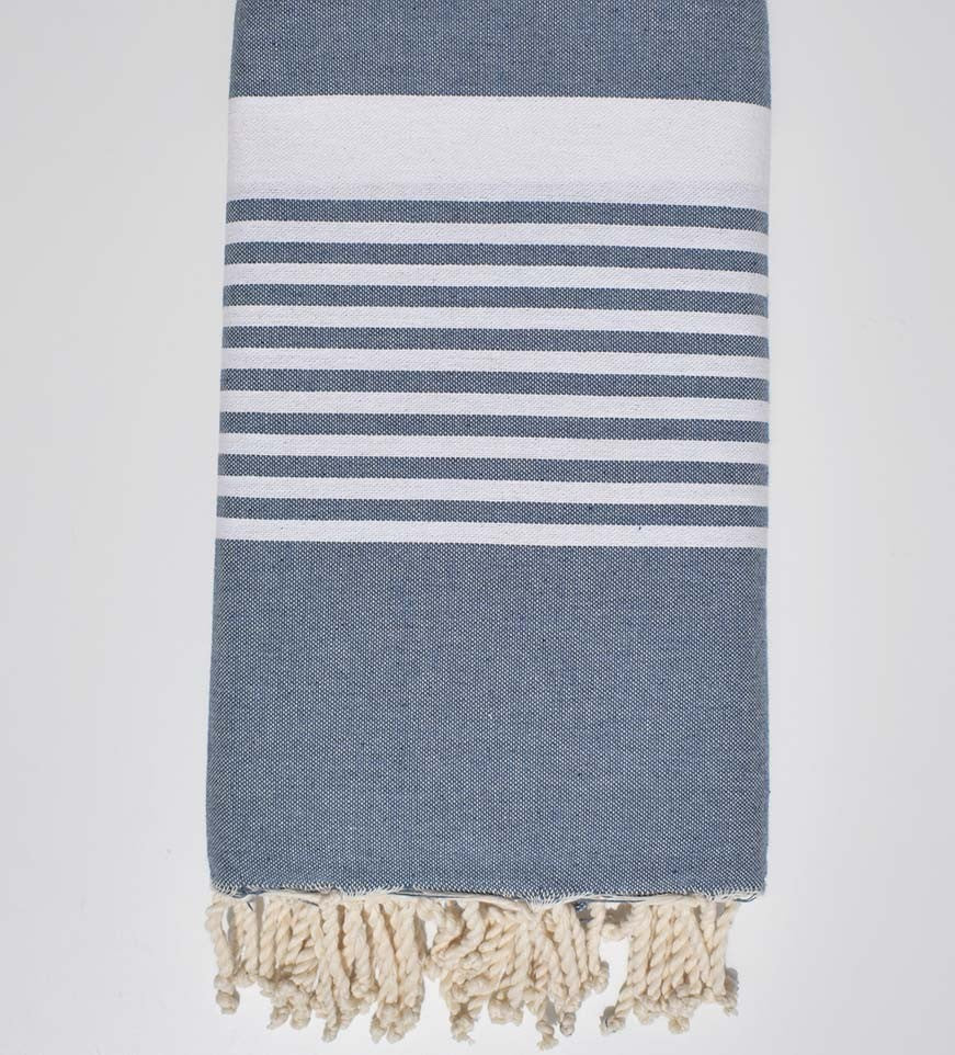 Jeté couple Bleu barbeau  - 1