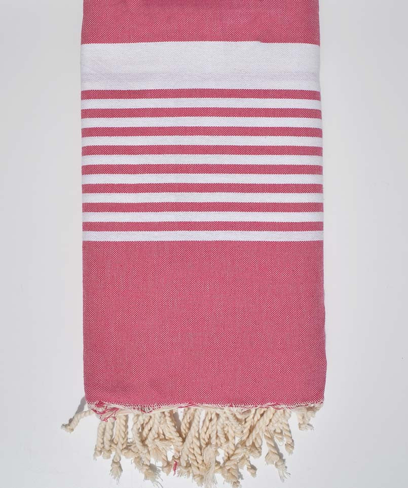 Jeté couple rose bonbon Fouta Tunisia - 1