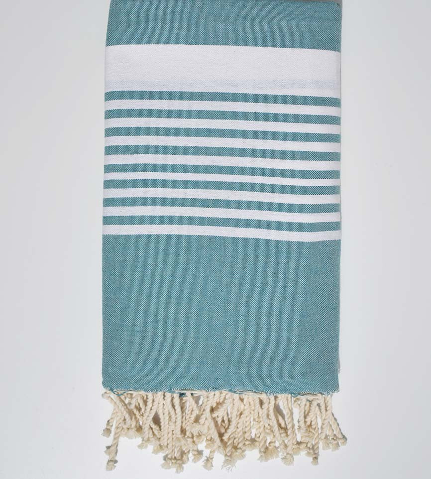 Jeté couple Bleu canard  - 1