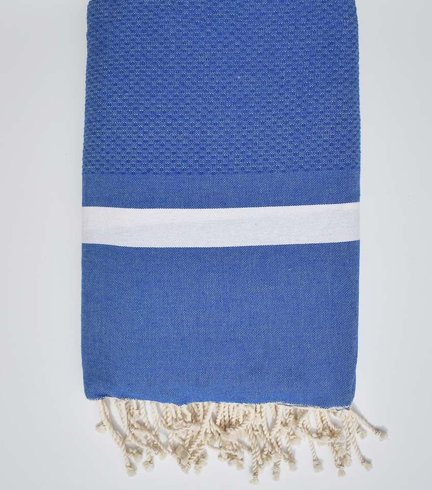 Jeté bleu électrique Fouta Tunisia - 1