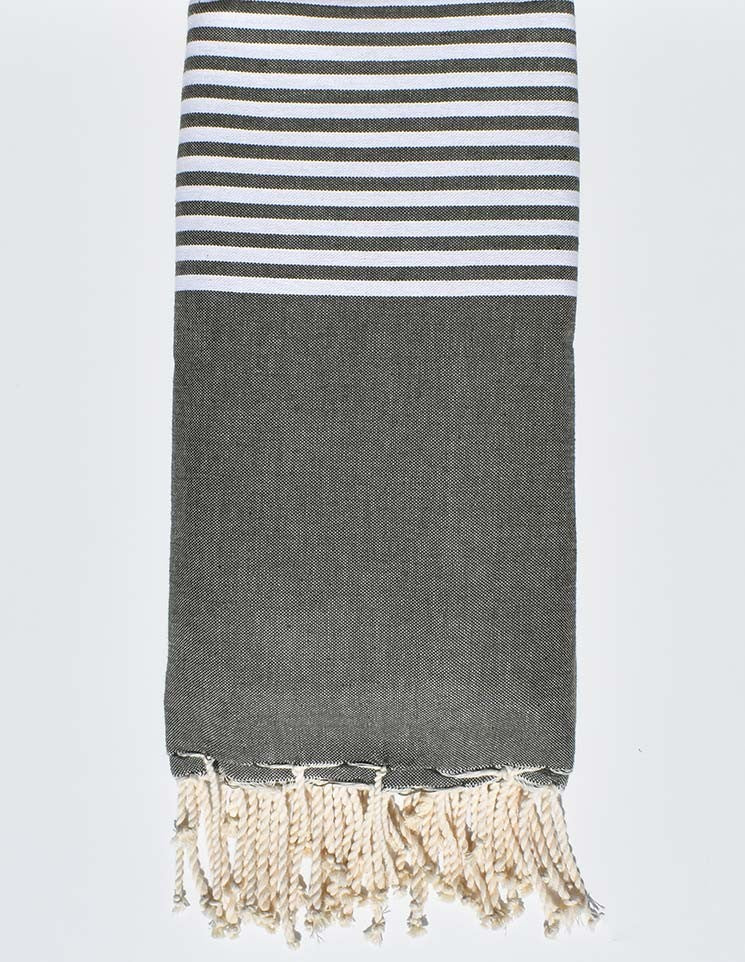 Jeté vert foncé 2.3m*2.8m Fouta Tunisia - 1