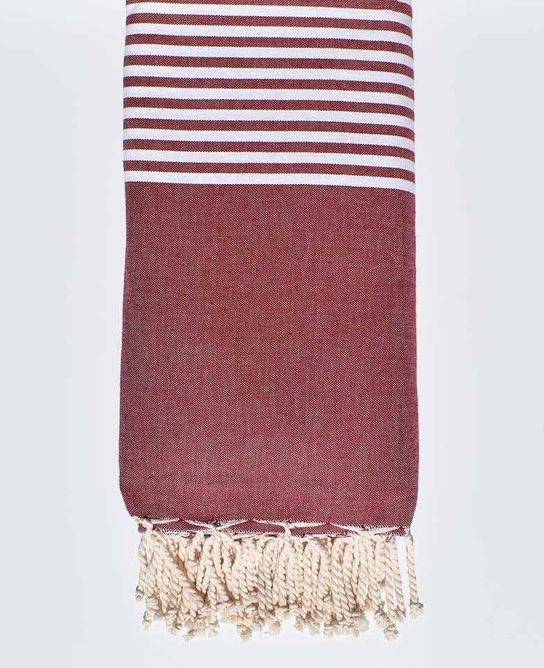 Jeté amarante foncé 2.3m*2.8m Fouta Tunisia - 1