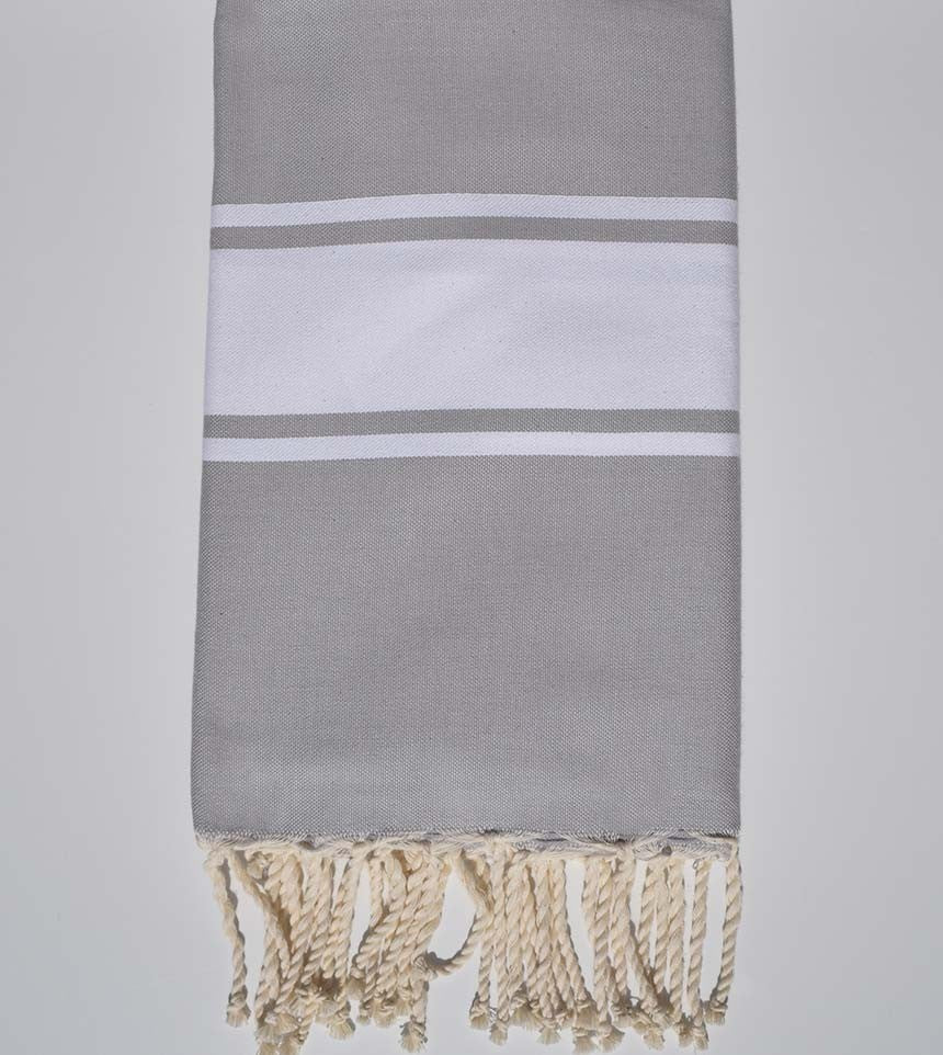 Fouta Plate gris tourdille Fouta Tunisia - 2