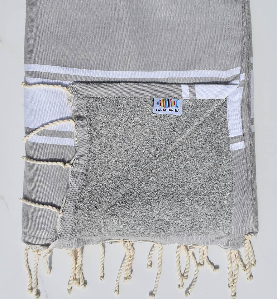 Fouta plate tourdille doublée éponge Fouta Tunisia - 1