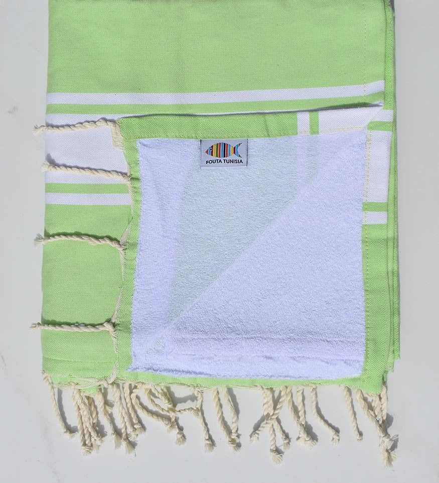 fouta éponge vert clair Fouta Tunisia - 1