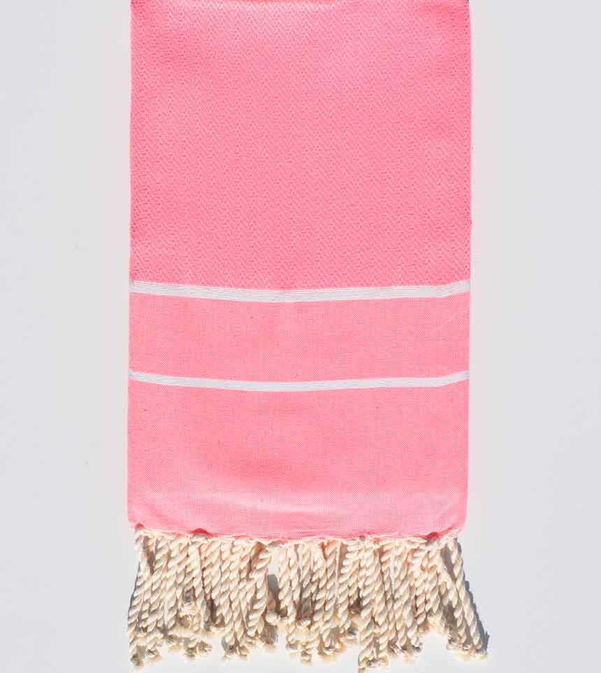 Fouta chevron rose fluo Fouta Tunisia - 1