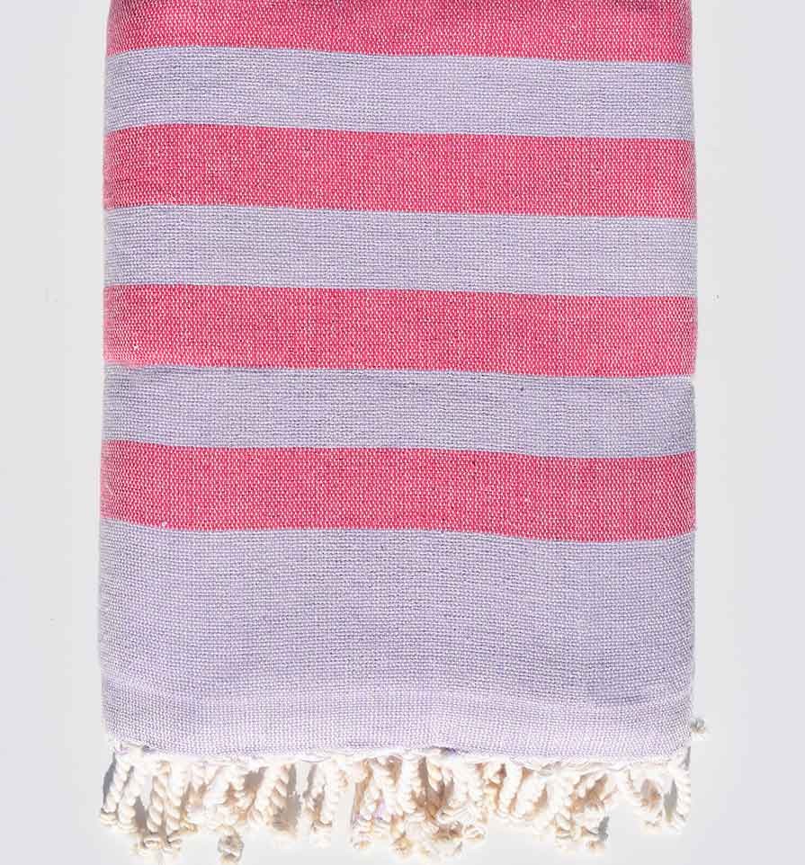 Fouta rose et glycine doublée éponge Fouta Tunisia - 1
